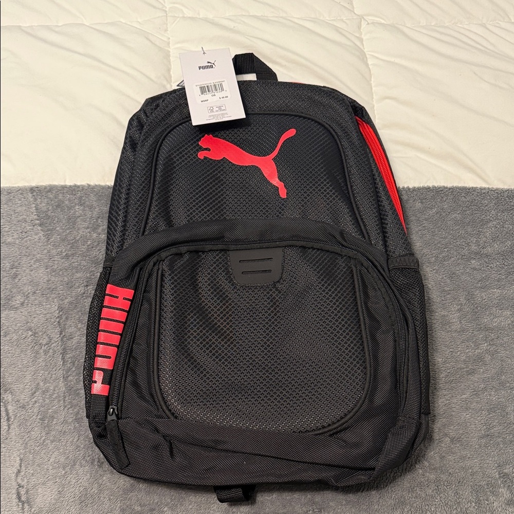 PUMA Charcoal and Crimson Men's Backpack